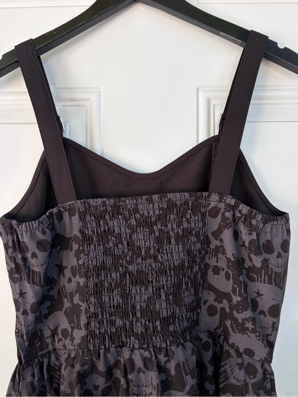 Hot Topic Black & Grey Skull Grommet Strap Mini Dress - Picture 6 of 9